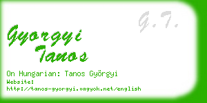 gyorgyi tanos business card