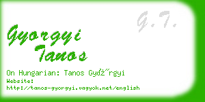 gyorgyi tanos business card